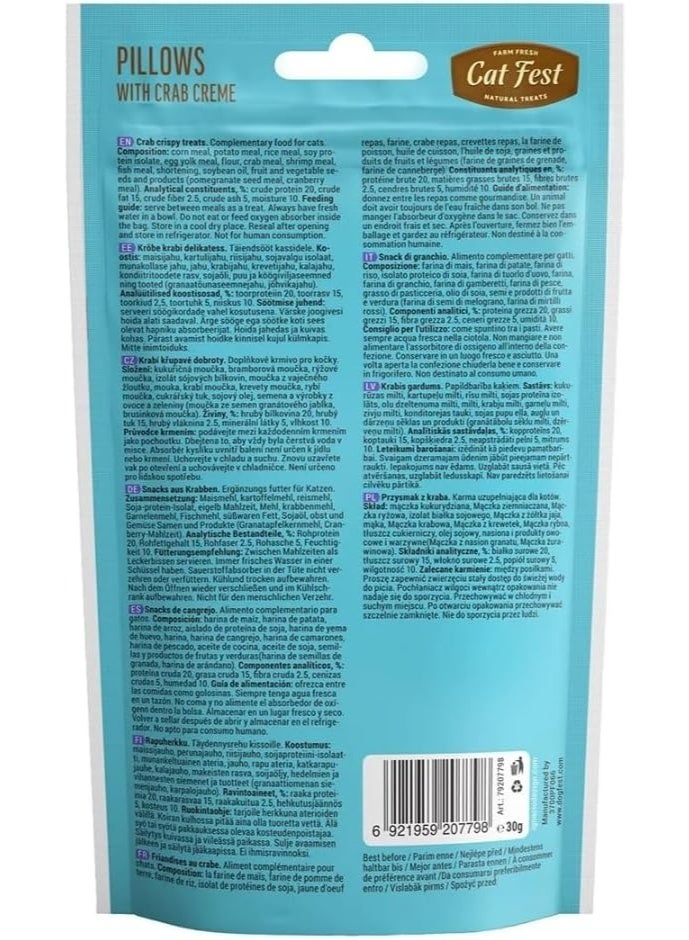 Cat Fest Crab Cream Pillows Cat Treat Crispy & Tender Crab Flavor 30 g From Varmacy - Image 3